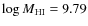 $\log M_{\rm HI} = 9.79$
