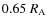 $0.65~R_{\rm A}$