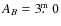 $A_B = 3\hbox{$.\!\!^{\rm m}$ }0$