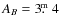 $A_B=3\hbox{$.\!\!^{\rm m}$ }4$