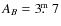 $A_B=3\hbox{$.\!\!^{\rm m}$ }7$