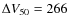 $\Delta V_{50}=266$