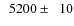 $\phantom{0}5200\pm\phantom{0}10$