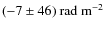 $ (-7 \pm 46)~{\rm rad~m^{-2}}$
