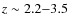 $z\sim2.2{-}3.5$