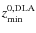 $\ensuremath{z_{\rm min}} ^{0,{\rm DLA}}$