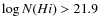 $\log N(H {\sc i})>21.9$