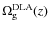 $\ensuremath{\Omega_{\rm g}^{\rm DLA}} (z)$