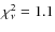 $\chi^2_{\nu}=1.1$