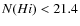 $N(H {\sc i})<21.4$