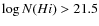 $\log N(H {\sc i})>21.5$