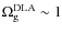 $\ensuremath{\Omega_{\rm g}^{\rm DLA}}\sim 1$