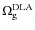 $\ensuremath {\Omega _{\rm g}^{\rm DLA}} $