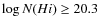 $\log N(H {\sc i})\ge 20.3$
