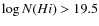 $\log N(H {\sc i})>19.5$