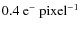 $0.4 ~ \rm{e}^-~\rm{pixel^{-1}}$