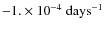 $-1. \times 10^{-4}~ \rm {days^{-1}}$