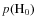 $p({\rm H}_{0})$