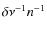 ${\delta \nu}^{-1} n^{-1}$