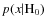 $p(x \vert {\rm H}_0)$