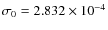 $\sigma_{0} = 2.832 \times 10^{-4}$