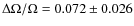 $ \Delta \Omega /\Omega = 0.072 \pm 0.026$