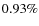 $0.93 \%$
