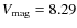 $V_{\rm mag}=8.29$