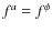 $f^a=f^\phi$