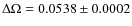$\Delta\Omega = 0.0538\pm0.0002$