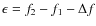 $\epsilon =f_2-f_1-\Delta f$