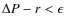 $\Delta P - r < \epsilon$