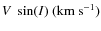 $V~\sin(I)~({\rm km~s}^{-1})$