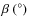 $\beta~ (^{\circ})$