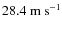 $\rm 28.4~m~s^{-1}$