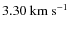 $3.30~{\rm km~s}^{-1}$