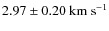 $2.97\pm 0.20~{\rm km~s}^{-1}$