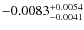 $ -0.0083 ^{\rm + 0.0054}_{- 0.0041}$