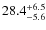 $ 28.4 ^{\rm + 6.5}_{- 5.6}$