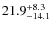 $ 21.9 ^{\rm + 8.3}_{- 14.1}$