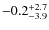 $ -0.2 ^{\rm + 2.7}_{- 3.9}$
