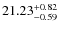 $21.23 ^{\rm + 0.82}_{- 0.59}$
