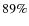 $89\%$