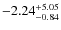 $\rm -2.24^{+5.05}_{-0.84}$