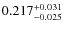 $\rm0.217^{+0.031}_{-0.025}$