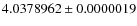 $4.0378962 \pm 0.0000019$