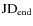$\rm JD_{end}$