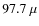 $97.7~\mu$