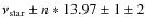 $\nu_{\rm star}\pm n*13.97 \pm 1 \pm 2$