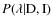 $P(\lambda \vert {\rm D,I})$